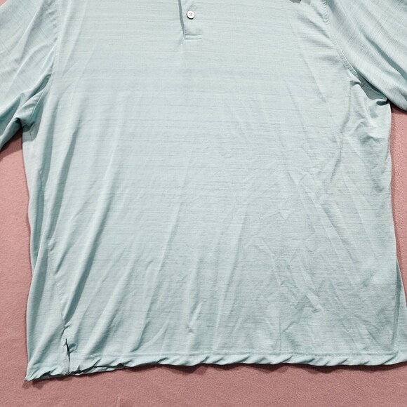 Reebok Shirt Mens 3XL XXX Turquoise Blue Solid Polo Speedwick Short Sleeve - Picture 6 of 15